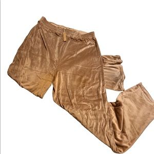 Skims Velour Brown Track Pants Size Large New With Tags
